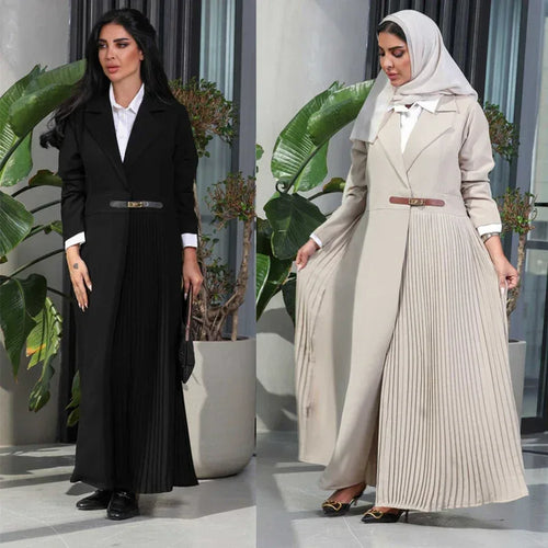 Cardigan Robe Pleated Pleated Coat Muslim Arab Clothing - DanaFashionstore