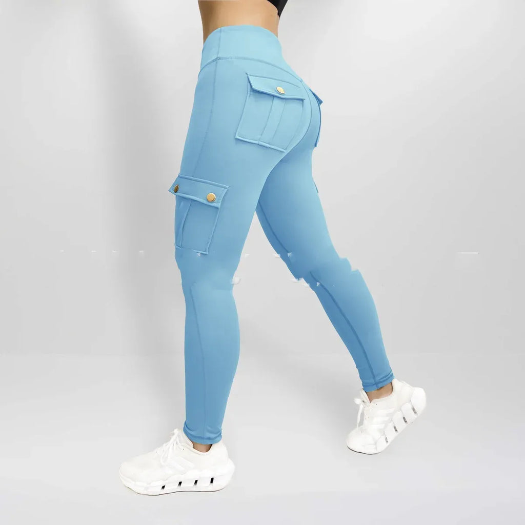 Workwear With Pocket Fitness Pants For Women High Elastic Tight - DanaFashionstore