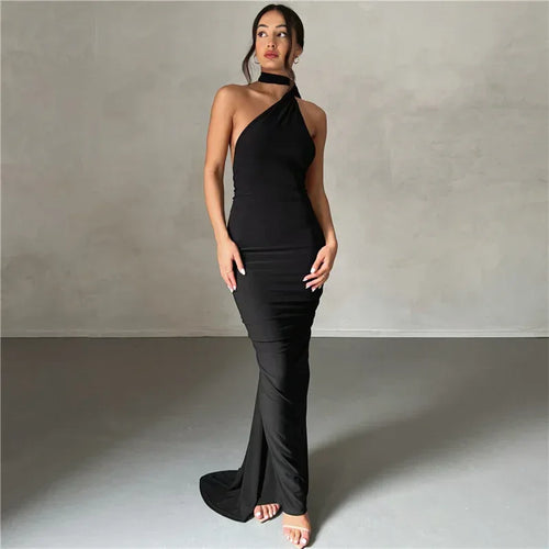 Backless Halter Sheath Dress For Women - DanaFashionstore