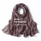 Pure Color Pearl Chiffon Scarf Headcloth Veil Chiffon Scarf - DanaFashionstore