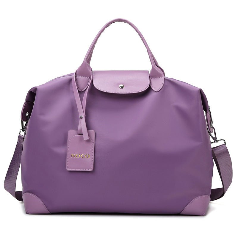 Fitness Travel Bags For Women Oxford Shoulder Bag Totes $58.01 Dana Fashion Color: Purple Women's Bags Product information: Product category: travel bag/travel bag Luggage size: medium Capacity: 20-35L Bag internal structure: interlayer zipper bag Opening