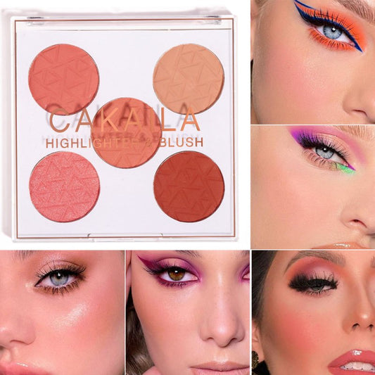 Five-color Matte Pearl Rouge Blush Palette $22.38 Dana Fashion Color: Multicolor makeup Produc t information: Color: Multicolor Net content: 12G Benefits:Fine powder, Long-lasting,waterproof and anti-smudge. Size Information: Size: 11.5*11.5CM Packing lis