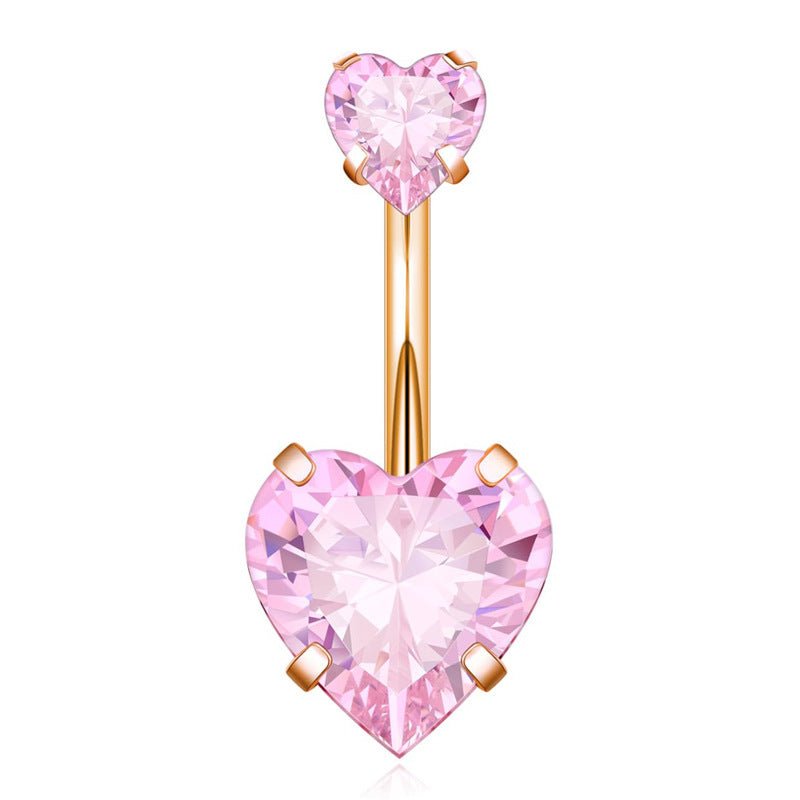 Five-piece Set Navel Stud European And American $9.50 Dana Fashion Color: Rose Gold Powder Zirconium Women's Accessories Product information: Type: navel stud Treatment Process: zircon Material: Copper Purity: 9K Series: party Image: Sexy Style: Women's S