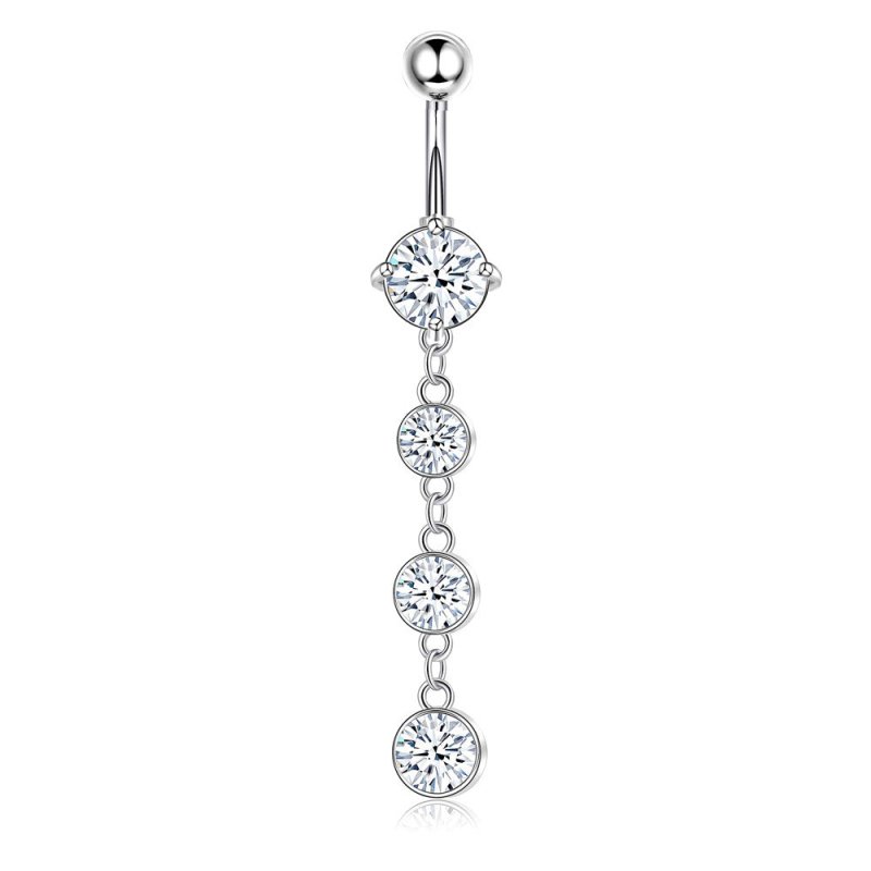 Five-piece Set Navel Stud European And American $9.50 Dana Fashion Color: Four Diamond Steel Color Women's Accessories Product information: Type: navel stud Treatment Process: zircon Material: Copper Purity: 9K Series: party Image: Sexy Style: Women's Sha