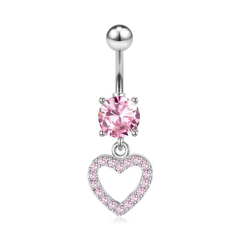 Five-piece Set Navel Stud European And American $9.50 Dana Fashion Color: Steel Powder Zirconium Women's Accessories Product information: Type: navel stud Treatment Process: zircon Material: Copper Purity: 9K Series: party Image: Sexy Style: Women's Shape