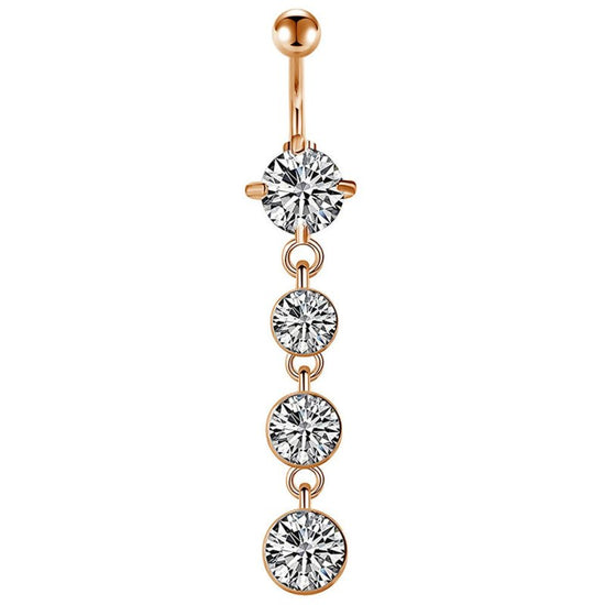 Five-piece Set Navel Stud European And American $9.50 Dana Fashion Color: Four Diamond Rose Gold Women's Accessories Product information: Type: navel stud Treatment Process: zircon Material: Copper Purity: 9K Series: party Image: Sexy Style: Women's Shape