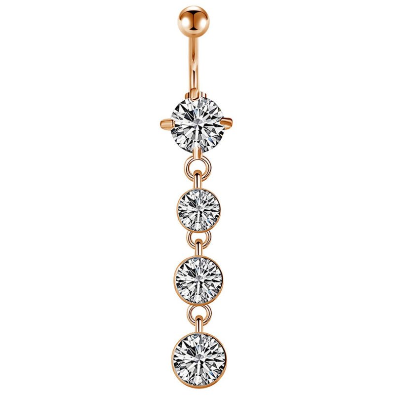 Five-piece Set Navel Stud European And American $9.50 Dana Fashion Color: Four Diamond Rose Gold Women's Accessories Product information: Type: navel stud Treatment Process: zircon Material: Copper Purity: 9K Series: party Image: Sexy Style: Women's Shape