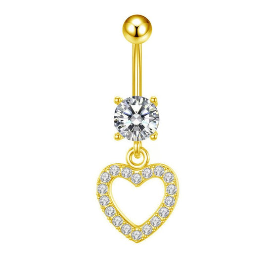 Five-piece Set Navel Stud European And American $9.50 Dana Fashion Color: Heart Pendant Gold Women's Accessories Product information: Type: navel stud Treatment Process: zircon Material: Copper Purity: 9K Series: party Image: Sexy Style: Women's Shape: he