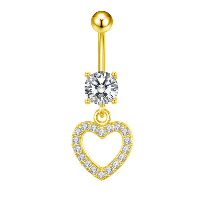 Five-piece Set Navel Stud European And American $9.50 Dana Fashion Color: Heart Pendant Gold Women's Accessories Product information: Type: navel stud Treatment Process: zircon Material: Copper Purity: 9K Series: party Image: Sexy Style: Women's Shape: he
