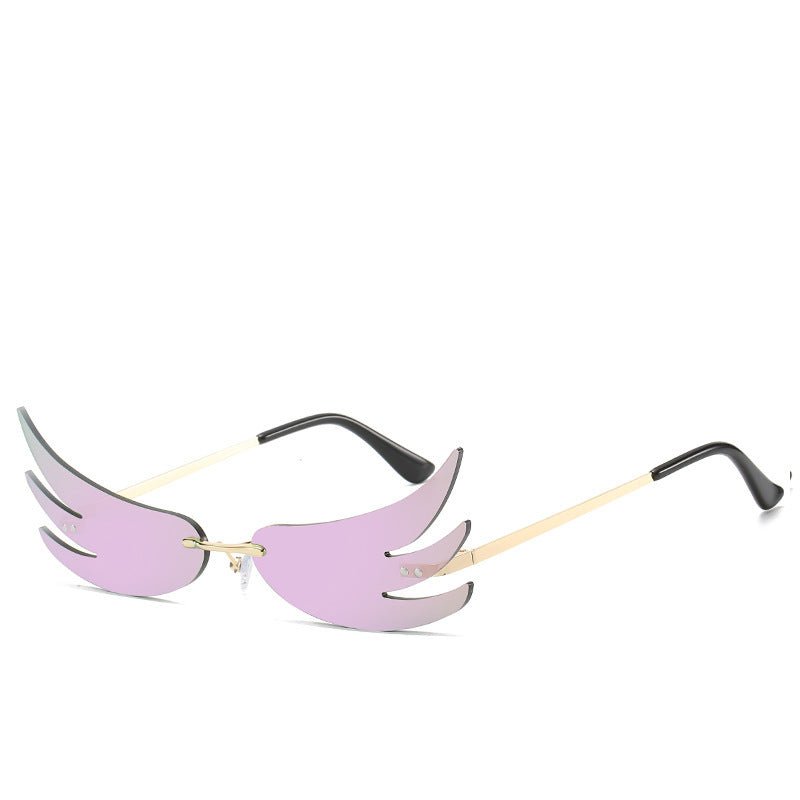 Flame sunglasses reflective sunglasses $20.00 Dana Fashion Color: Purple Women's Accessories Specifications: Conventional Glasses structure: frame Whether polarized light: No Lens material: PC Style: Personality Frame material: plastic + metal UV resistan