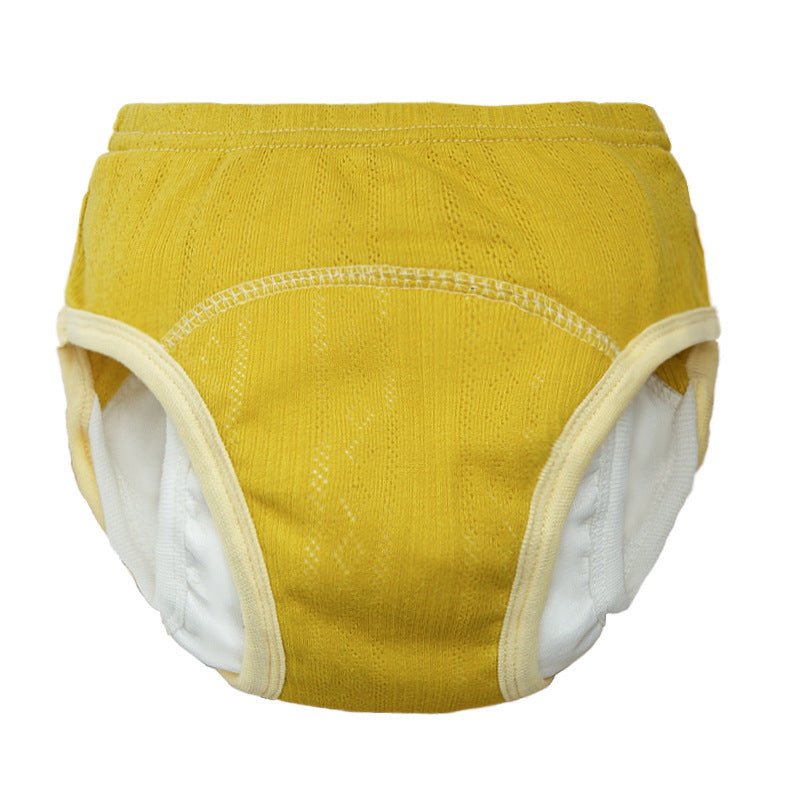 Flanking baby training pants $16.30 Dana Fashion Color: Yellow Size: 100cm Baby Clothing Applicable gender: universal for children Main fabric composition: cotton Underwear category: learning pants Fabric name: chemical fiber blended SIZE WEIGHT 90CM 13KG