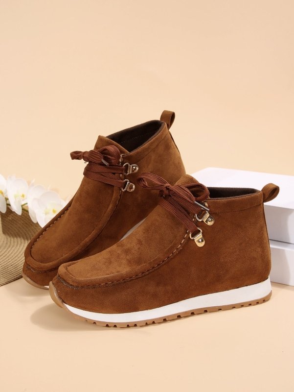 Flat Heel Cross-border Snow Boots Winter Cotton Shoes Fleece Lined Padded Warm Keeping $39.35 Dana Fashion Color: Brown Size: 35 Women's shoes Product information: Flat heel cross-border snow boots winter cotton shoes fleece lined padded warm keeping Colo