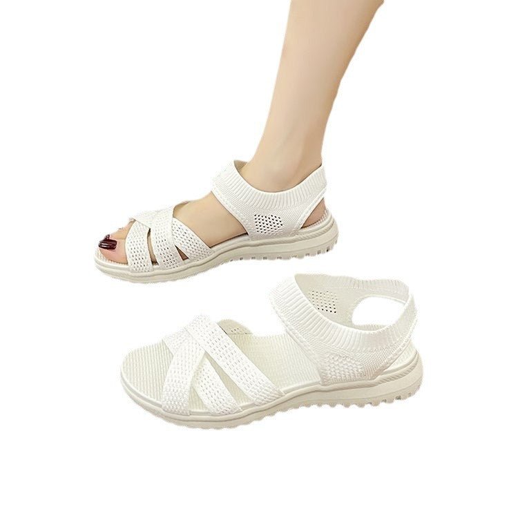 Flat Roman Casual Sandals Women's Comfortable Loose $44.89 Dana Fashion Color: Black Size: 36 Women's shoes Product information: Lining material: Mesh Color: white, black, khaki, Gray Upper height: low top Size: 36,37,38,39,40,41,42,43 Sole craft: viscose