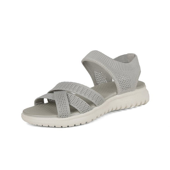 Flat Roman Casual Sandals Women's Comfortable Loose $44.89 Dana Fashion Color: Gray Size: 36 Women's shoes Product information: Lining material: Mesh Color: white, black, khaki, Gray Upper height: low top Size: 36,37,38,39,40,41,42,43 Sole craft: viscose