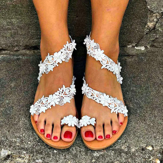 Flat Toe Ring Pearl Flower Sandals $31.79 Dana Fashion Color: Orange Size: 36 Women's shoes Product information: Pattern: Flowers Color: Orange Size: 36, 37, 38, 39, 40, 41, 42, 43 Sole craft: viscose shoes Sole material: rubber Popular elements: Flowers