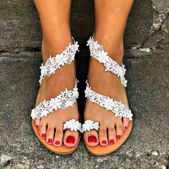Flat Toe Ring Pearl Flower Sandals $31.79 Dana Fashion Color: Orange Size: 36 Women's shoes Product information: Pattern: Flowers Color: Orange Size: 36, 37, 38, 39, 40, 41, 42, 43 Sole craft: viscose shoes Sole material: rubber Popular elements: Flowers