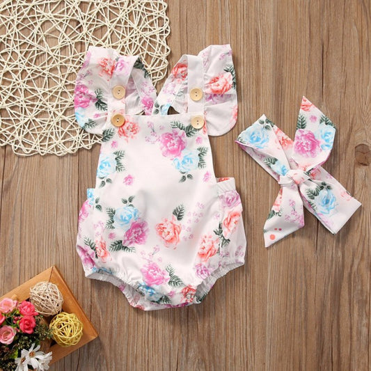 Floral Ruffled Set Infant Casual Trend Cute Little Floral Triangle Dress Two Piece Suit Girl Explosion Climbing Suit $12.53 Dana Fashion Color: white Height: 100cm Baby Clothing Sleeve: Sleeveless Whether hooded: not hooded Thickness: General Fabric Name: