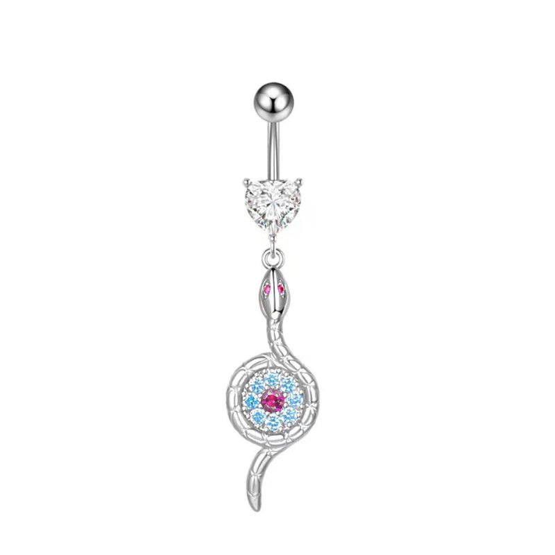 Flower Belly Ring Inlaid Zircon Water Drop Serpentine $9.50 Dana Fashion Color: Snake Style Women's Accessories Product information: Type: Umbilical ring Treatment Process: inlaid zircon Color: flower style-pink, flower style-Lake Blue, flower style-AB, s