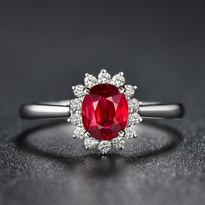Flower Inlaid ZirconNatural Red Tourmaline Ring For Women $15.32 Dana Fashion Color: Rose Gold Plated White Copper Size: Adjustable Opening Women's Accessories Product information: Type: Ring, ring Color: (rose gold plated) white copper, (white gold plate