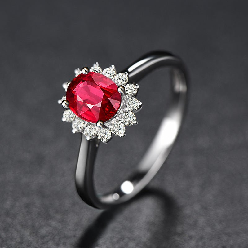 Flower Inlaid ZirconNatural Red Tourmaline Ring For Women $15.32 Dana Fashion Color: Rose Gold Plated White Copper Size: Adjustable Opening Women's Accessories Product information: Type: Ring, ring Color: (rose gold plated) white copper, (white gold plate