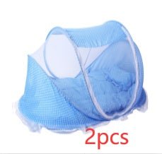 Foldable Baby Bed Net With Pillow Net 2pieces Set $79.56 Dana Fashion Color: Blue 2pcs Baby & Mother Overview: Breathable open mesh provides a comprehensive airflow and barrier-free, soft and comfortable view for your baby to sleep and play. Equipped with