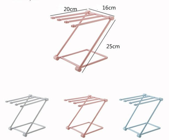 Foldable Dishcloth Shelf Kitchen Accessories Gadget Organizer $12.00 Dana Fashion Color: Blue Dana's Kitchen Overview： 100% Brand new and high quality. Design can be folded Vertical design, quilt bottles can be neatly stored Specification： Size: 20 cmx16c