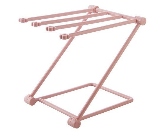 Foldable Dishcloth Shelf Kitchen Accessories Gadget Organizer $12.00 Dana Fashion Color: Pink Dana's Kitchen Overview： 100% Brand new and high quality. Design can be folded Vertical design, quilt bottles can be neatly stored Specification： Size: 20 cmx16c