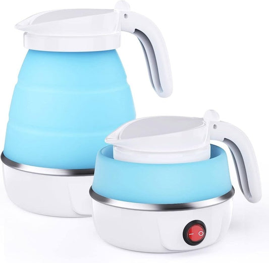 Foldable Electric Kettle, Camping Kettle, Mini Travel Kettle, Silicone Electric Water Boiler, Tea, Coffee Kettle, Collapsible Kettle With Separable Power Cord For Outdoor Hiking Camping, Blue $64.61 Dana Fashion EK221: EK221 Dana's Kitchen Safe Material—E