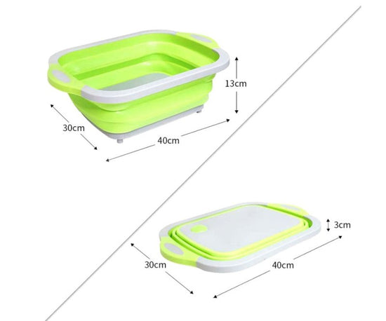 Folding Vegetable Board Household Multifunctional Anvil Board Washing Basket $35.61 Dana Fashion Color: Green Dana's Kitchen Overview: Foldable to save space. One thing with multiple functions, complete functions. Foldable, Folding, Space-Saving Design -