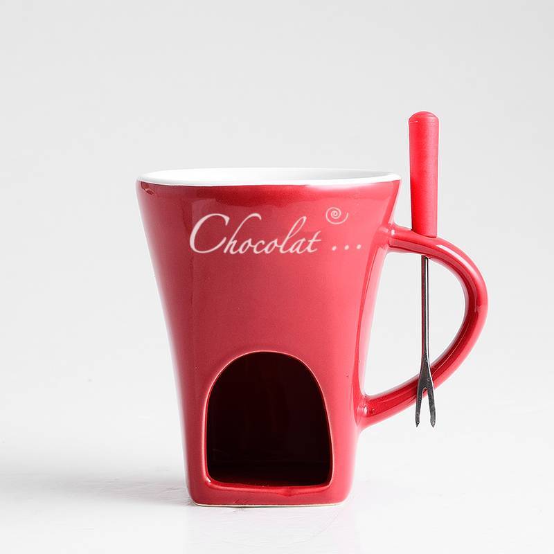 Fondue Mug Set Personal Mini Fondue Pots Chocolate Cheese Ice Cream Fondue Maker Kit Individual Butter Melter Cup Small Warmer Kitchen Gadgets $26.50 Dana Fashion Color: Red Dana's Kitchen Overview： 1. The product is made of high quality ceramic material
