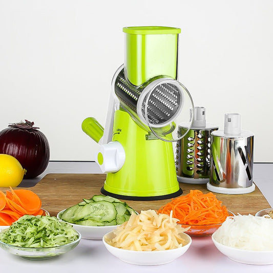 Food Processor Vegetable Chopper Kitchen Roller Gadgets Tool Vegetable Cutter Round Slicer Graters Potato Carrot Cheese Shredder $65.50 Dana Fashion Color: Blue Dana's Kitchen Overview: 1. This product is a kitchen knife, made of high-quality materials, d