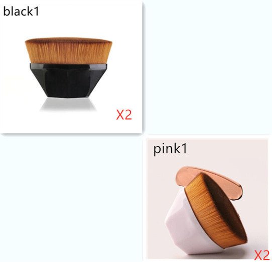 Foundation Brush BB Cream Makeup Brushes Loose Powder Brush Flat Kit $26.23 Dana Fashion Appearance color: Pink1X2 Black1X2 makeup Overview: 100% brand new and high quality Firm and slightly round brush Soft fiber makes your makeup more exquisite and beau
