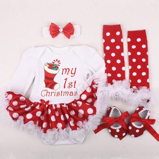 Four-piece Christmas Gift Newborn Clothing Set Baby $30.40 Dana Fashion Color: A Size: L Baby Clothing Overview: Real high-quality fabrics make your experience more comfortable Natural cotton fabric, healthy and skin-friendly Superb use of special technol
