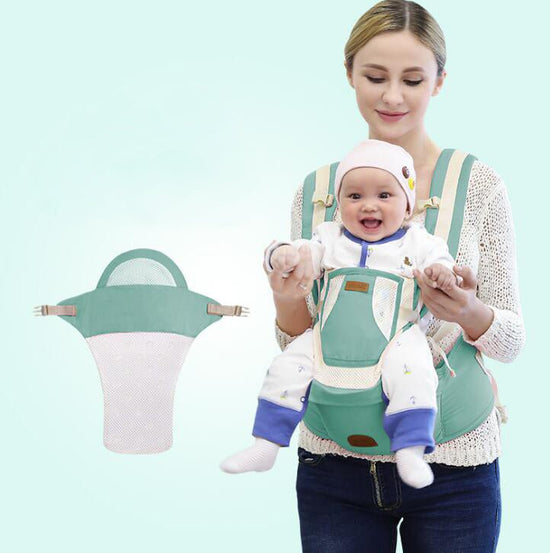 Four Seasons Breathable Multifunctional Baby Waist Stool Three-in-One Can Slanting Sling $138.76 Dana Fashion style: B Color: Green Baby & Mother Overview: It is easier to carry than a stroller, and more suitable for taking your baby out. The waist stool