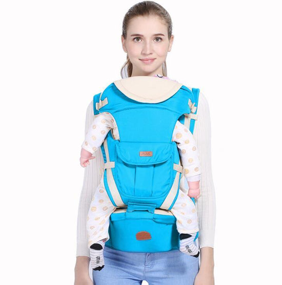 Four Seasons Breathable Multifunctional Baby Waist Stool Three-in-One Can Slanting Sling $138.76 Dana Fashion style: A Color: Light blue Baby & Mother Overview: It is easier to carry than a stroller, and more suitable for taking your baby out. The waist s