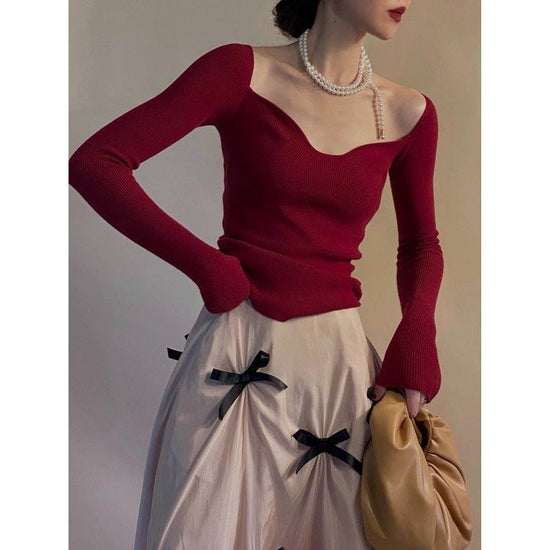 French Knitted Bottoming Sweater Women $24.90 Dana Fashion Color: Wine Red Size: Free Size Women's clothing معلومات المنتج: النمط: لون سادة اسم القماش: مزيج قطني اللون: أبيض، وردي، أرجواني، أخضر، أسود، أحمر نبيذي المقاس: مقاس حر الطراز: سترة الطراز : نمط