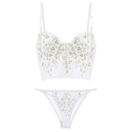 French Lace Bra Underwear Women With Big Breasts $79.00 Dana Fashion Color: A Size: L Women's clothing Product information: Function: gather Pattern: plant flowers Bra style: sexy Color classification: black (single piece) embroidery WX-005 black (set) em