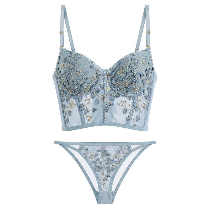 French Lace Bra Underwear Women With Big Breasts $79.00 Dana Fashion Color: H Size: L Women's clothing Product information: Function: gather Pattern: plant flowers Bra style: sexy Color classification: black (single piece) embroidery WX-005 black (set) em