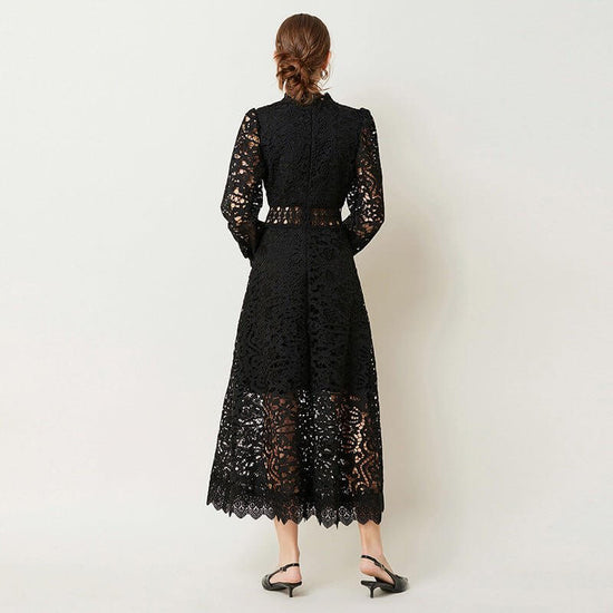 French Ladies Long Sleeves Fashion Dress Women $89.50 Dana Fashion Color: Black Size: L Women's clothing Product information: Pattern: solid color Skirt type: large swing skirt Color: white, black, green, purple Waist type: high waist Size: M,L,XL,XXL Sty