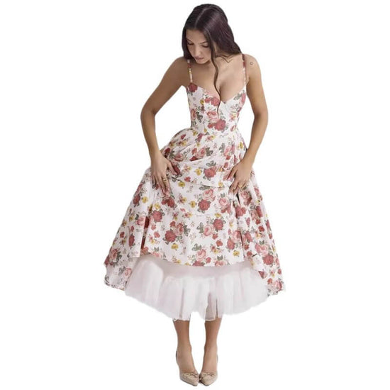 French Mesh Large Swing Double-layer Sling Dress $59.00 Dana Fashion Color: Beige White Size: L Women's clothing Product information: Pattern: solid color/printing Color: black, light blue, pink, cream white, dark blue, yellow, red Size: S,M,L,XL,XXL Styl
