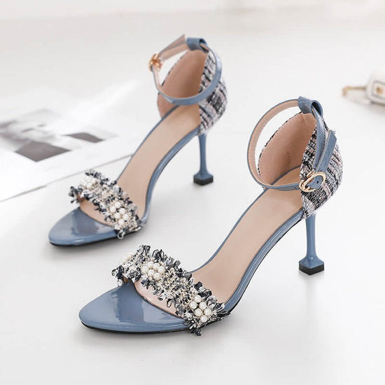 French Pointed Toe Slingback Stiletto Heel High Heels $32.50 Dana Fashion Color: Beige 7cm Size: 34 Women's shoes Product information: Lining material: imitation leather Toe holder shape: Pointed Color: Black (7cm), Beige (7cm), blue (7cm) Shoe Upper mate
