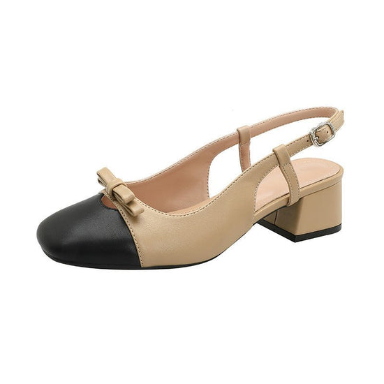 French Style Fairy Square Bow Color-matching Sandals $85.50 Dana Fashion Color: Black And Brown Size: 35 Women's shoes Product information: Lining material: PU Toe holder shape: round head Color: Black and Brown, silver, gold and apricot Shoe Upper materi