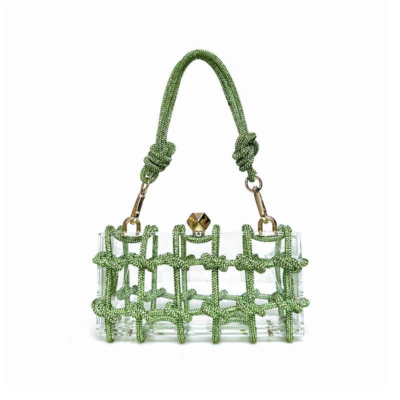 French Sweet Shiny Rhinestone Banquet Small Square Bag $75.90 Dana Fashion Color: Black Women's Bags Product information: Applicable scenario: Daily configuration Color: Champagne Gold, rainbow color, dark green, black, big red, rose red, silver, dark blu