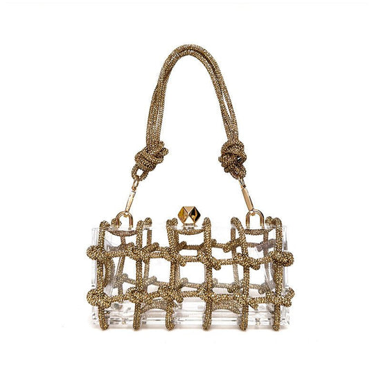 French Sweet Shiny Rhinestone Banquet Small Square Bag $75.90 Dana Fashion Color: Gold Women's Bags Product information: Applicable scenario: Daily configuration Color: Champagne Gold, rainbow color, dark green, black, big red, rose red, silver, dark blue