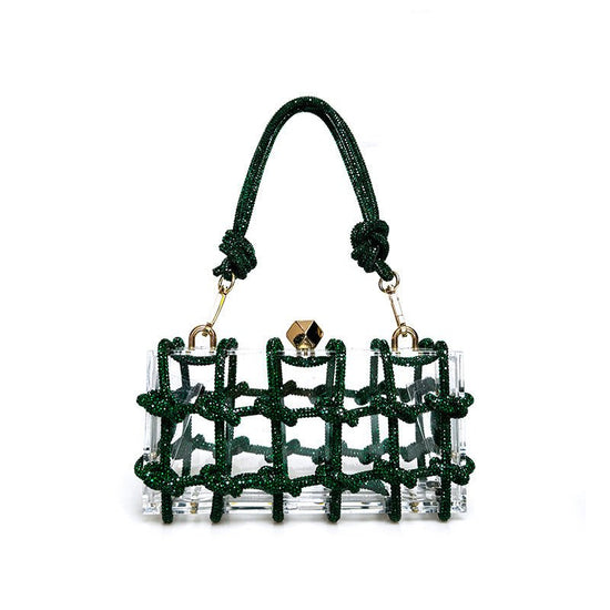 French Sweet Shiny Rhinestone Banquet Small Square Bag $75.90 Dana Fashion Color: Black Women's Bags Product information: Applicable scenario: Daily configuration Color: Champagne Gold, rainbow color, dark green, black, big red, rose red, silver, dark blu