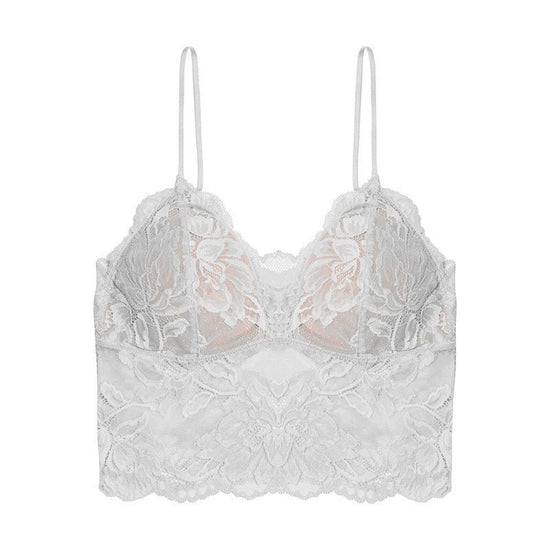 French Underwear Lace Bra Women $49.99 Dana Fashion Color: White Single Bra Size: L Women's clothing Product information: Shoulder strap type: fixed double-shoulder strap Fabric name: lace Color: white (single bra), Black (single bra), mint green (single
