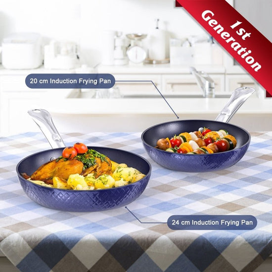 Frying Pan Sets Non Stick 3Pieces Blue 3D Diamond Cookware $169.00 Dana Fashion default: default Dana's Kitchen Overview Really Thanks for Your Great Choice of RAINBEAN Saucepan Set!!! 【Non Stick Coating & Induction Pot】Casserole Pot with sturdy aluminum
