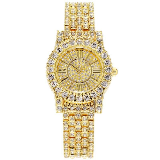 Full Rhinestone Waterproof Women's Watch Jewelry Clasp Bracelet Watch $58.09 Dana Fashion Color: Gold Women's Accessories Product Information: Display type: pointer Applicable people: female Style: Fashion Waterproof: Yes Waterproof performance: life wate