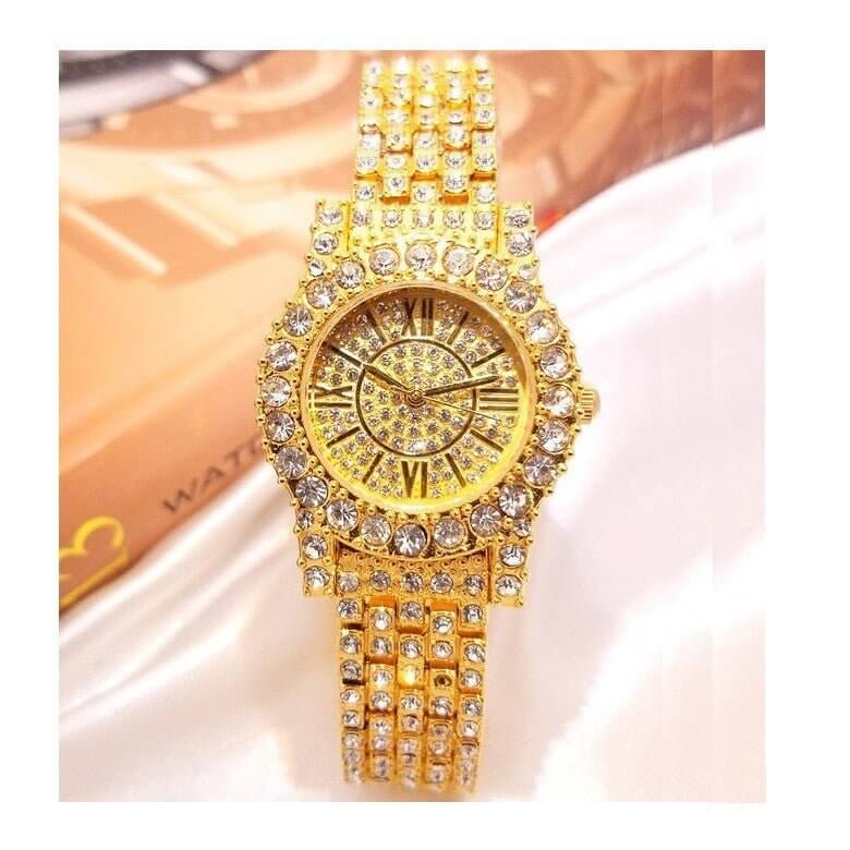 Full Rhinestone Waterproof Women's Watch Jewelry Clasp Bracelet Watch $58.09 Dana Fashion Color: Gold Women's Accessories Product Information: Display type: pointer Applicable people: female Style: Fashion Waterproof: Yes Waterproof performance: life wate