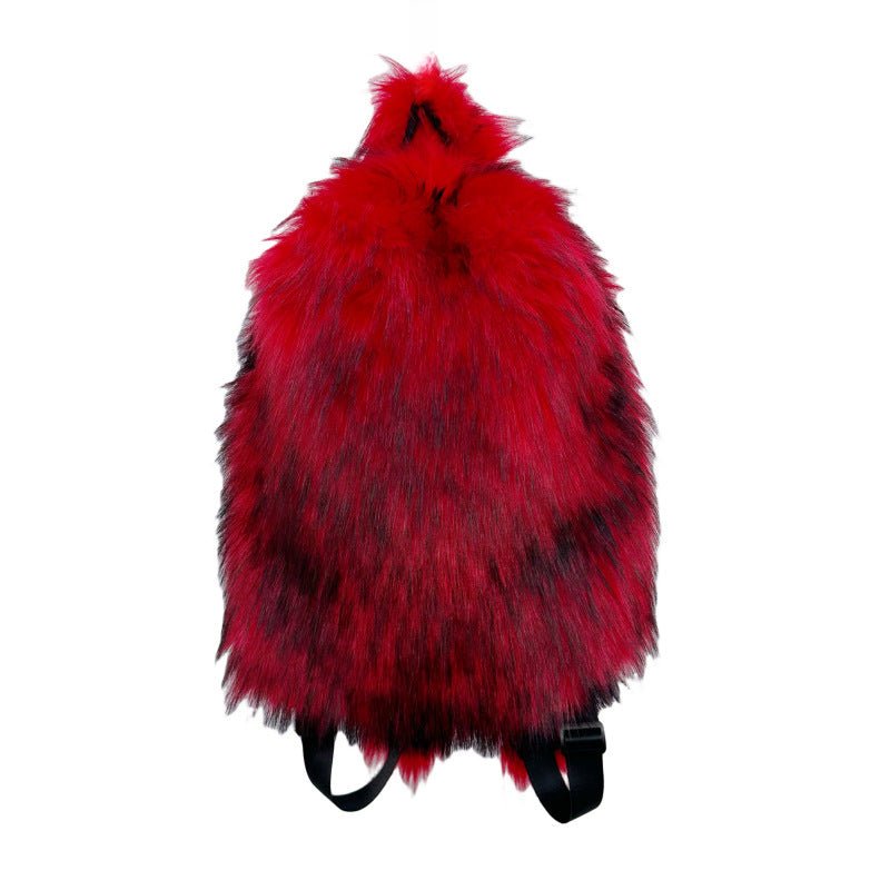 Fur Hot Girl Plush Backpack $89.00 Dana Fashion Color: Red Women's Bags Product information: Lining texture: PU Applicable scenario: leisure travel Color: white, sapphire blue, black, red, Lake blue, gray, orange red, glittering powder, starry sky, rose p